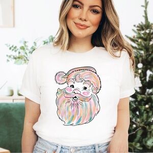 🎅 Bella Canvas Christmas Santa Clause Classic White Tee